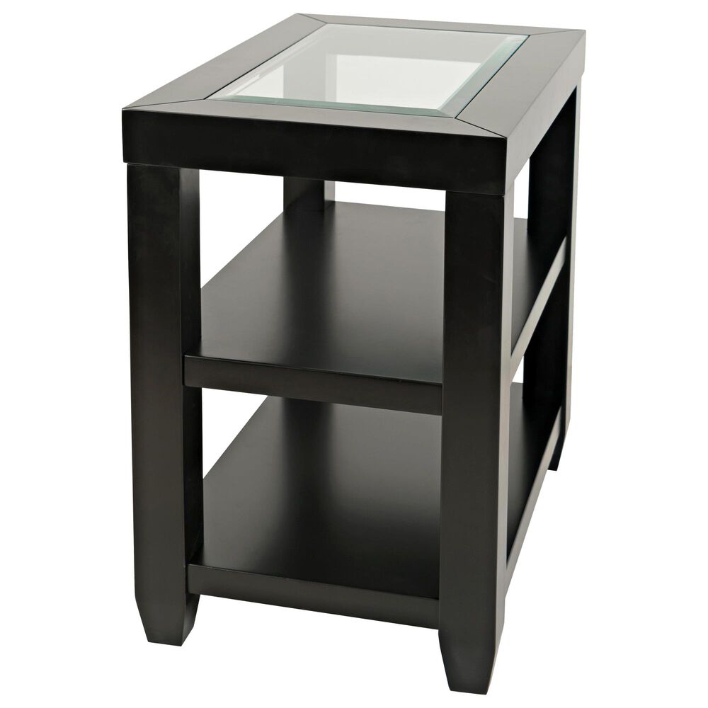 Waltham Urban Icon Chairside Table in Polished Black, , large