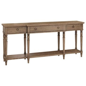 Hekman Chateaux 3-Drawer Sofa Table in Brown, , large