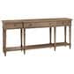 Hekman Chateaux 3-Drawer Sofa Table in Brown, , large