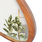 Hearth and Haven 45" Wall Mirror with Curvy Shape and Pine Wood Frame in Natural, , large