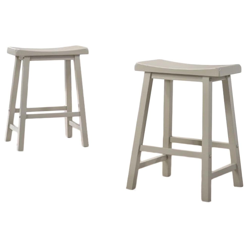 HOMLUX 3-Piece Counter Height Dining Set with Storage and 2-Stool in Light Gray and Oak, , large