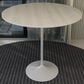 Leisuremod LeisureMod Verve Collection Modern Bar Height Table White Base with 48 Round Light Natural Wood MDF Top, , large