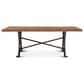 Home Trends & Design Organic Forge 72" Dining Table in Raw Walnut and Antique Zinc - Table Only, , large