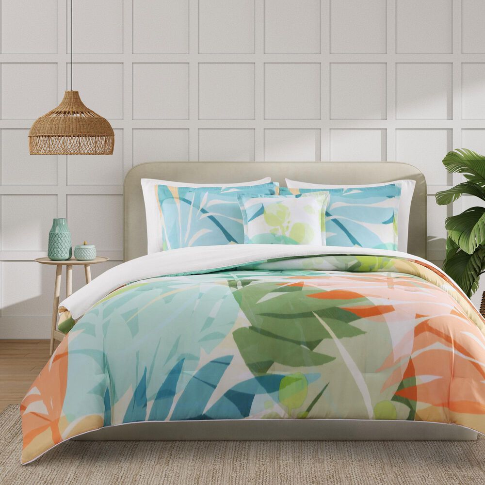 J. Queen New York Tiki 3-Piece Full/Queen Comforter Set in Green, , large