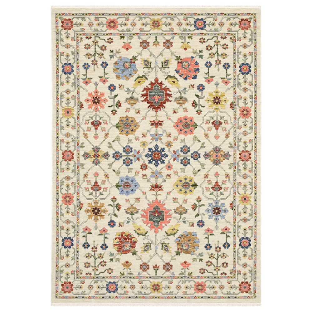 Oriental Weavers Lucca Floral Dance 2" x 3" Ivory Area Rug, , large