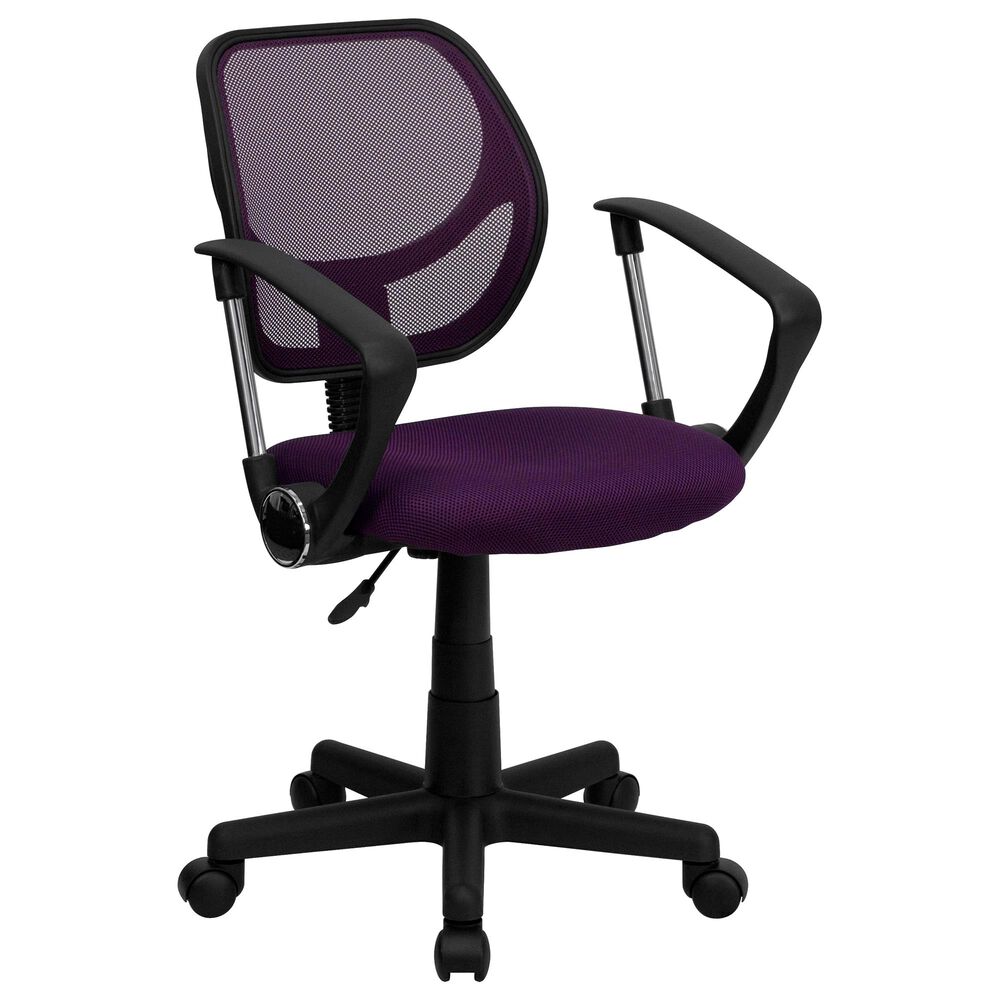 Flash Furniture Swivel Task Chair in Purple, , large