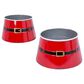 The Gerson Company 2-Piece Nesting Santa Belt Christmas Tree Base Set in Red, , large