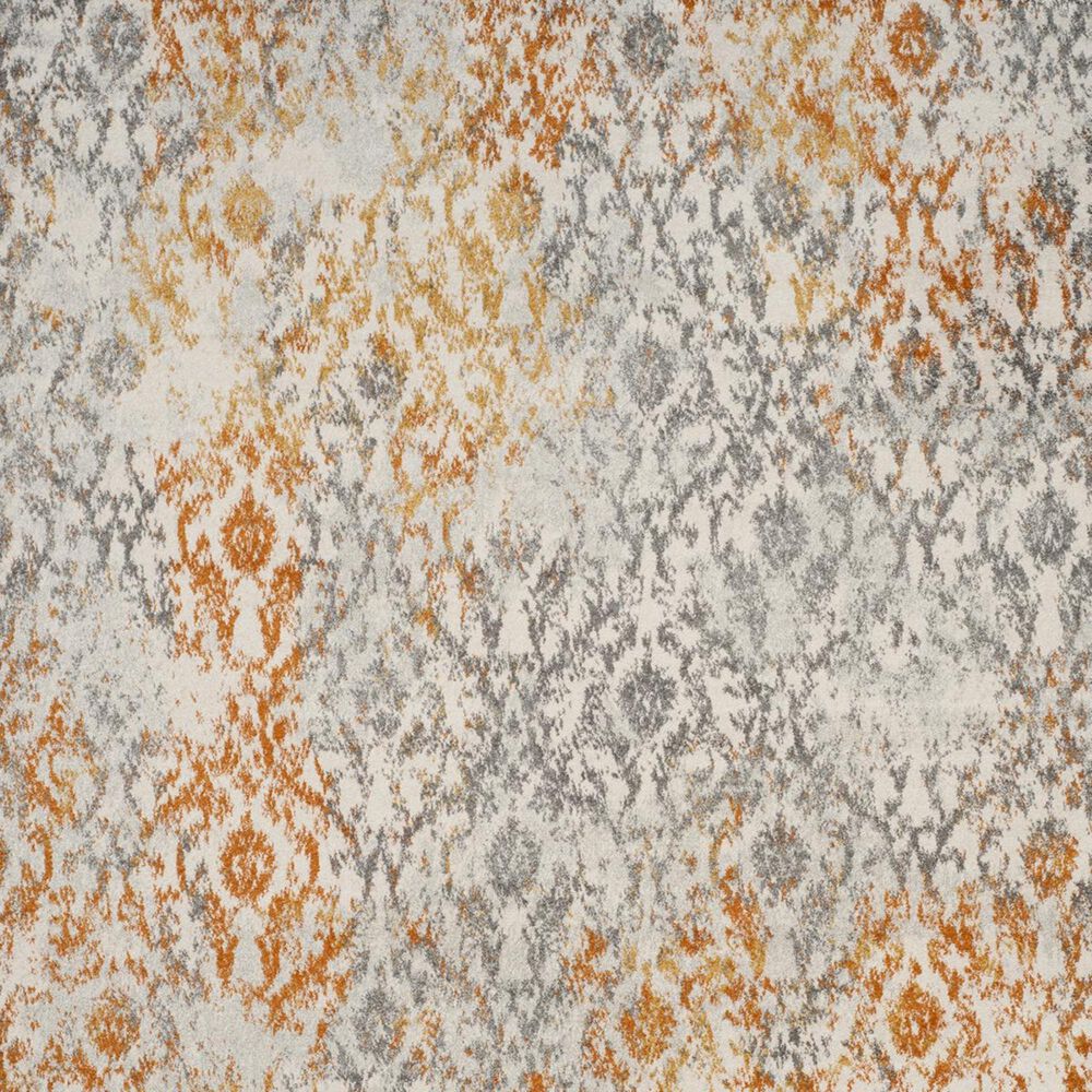 Safavieh Madison MAD608K 5&#39; Round Cream and Orange Area Rug, , large