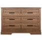 New Heritage Design Coventry Hall 6-Drawer Dresser Only in Pecan, , large