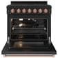 Thor Kitchen Gordon Ramsay 6 Cu. Ft. Professional Gas Range with Rose Gold Handle Kit in Black, , large