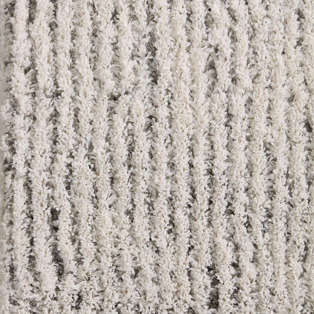 Loloi Levitt Shag 2&#39;7&quot; x 12&#39; Ivory and Grey Runner, , large