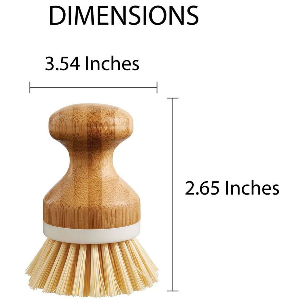 HIC Kitchen Handle Dishwashing Vegetable Brush in Brown, , large