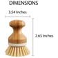 HIC Kitchen Handle Dishwashing Vegetable Brush in Brown, , large