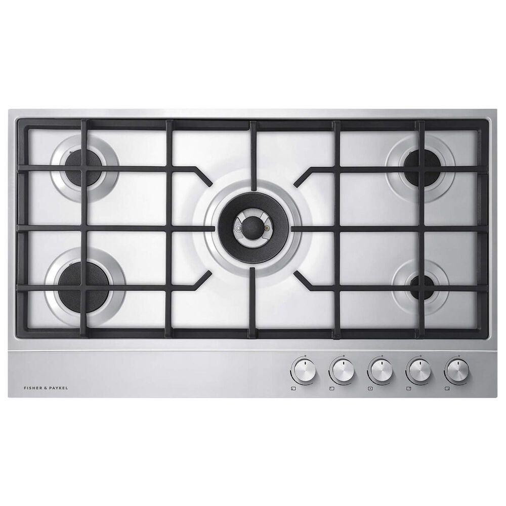 Fisher & Paykel 36" Liquid Propane Cooktop with 5-Burner in Stainless Steel, , large