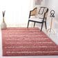 Safavieh Venus Shag VNS604U 5"3" x 7"6" Pink and Ivory Area Rug, , large