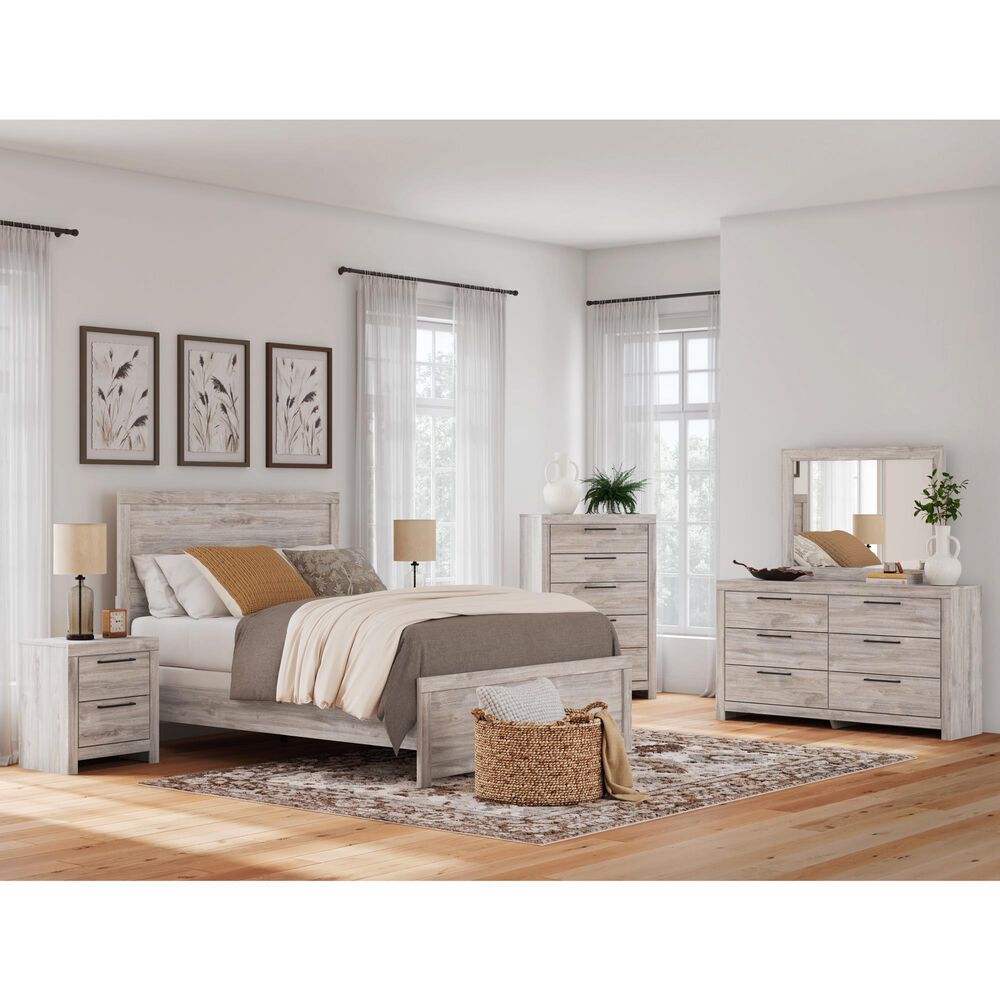 Ashley Broachmyn Queen Bed with Dresser and Nightstand in Light Gray, , large