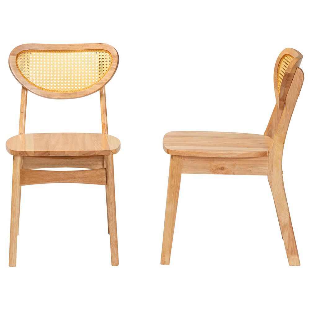 Baxton Studio Nenet Side Chair in Oak Brown (Set of 2), , large