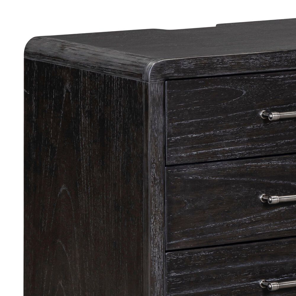 Riva Ridge Ambrose California King Panel Bed with Two Nightstands in Obsidian Mist, , large