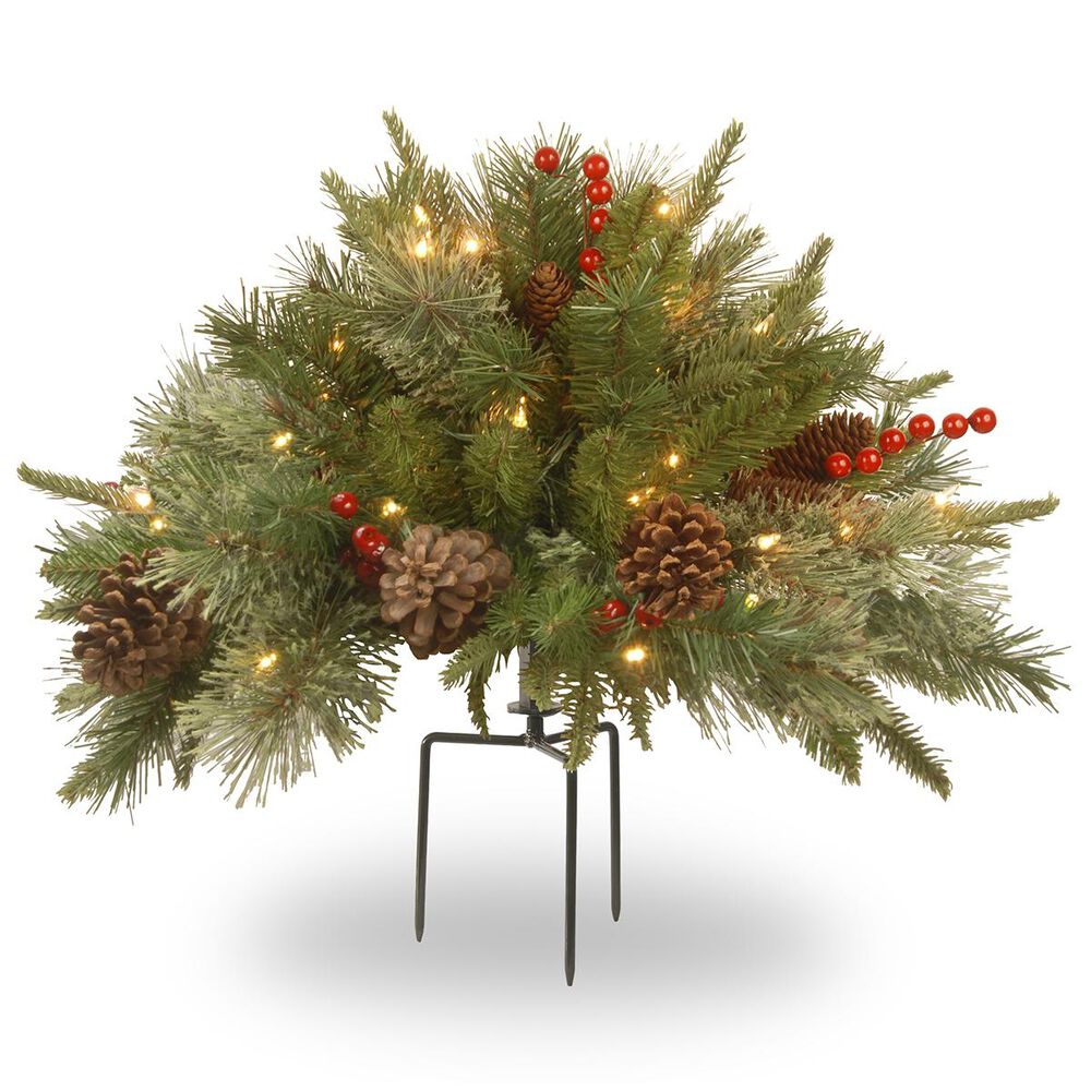 National Tree 18" Colonial Urn Filler with Battery Operated Warm White LED Lights, , large