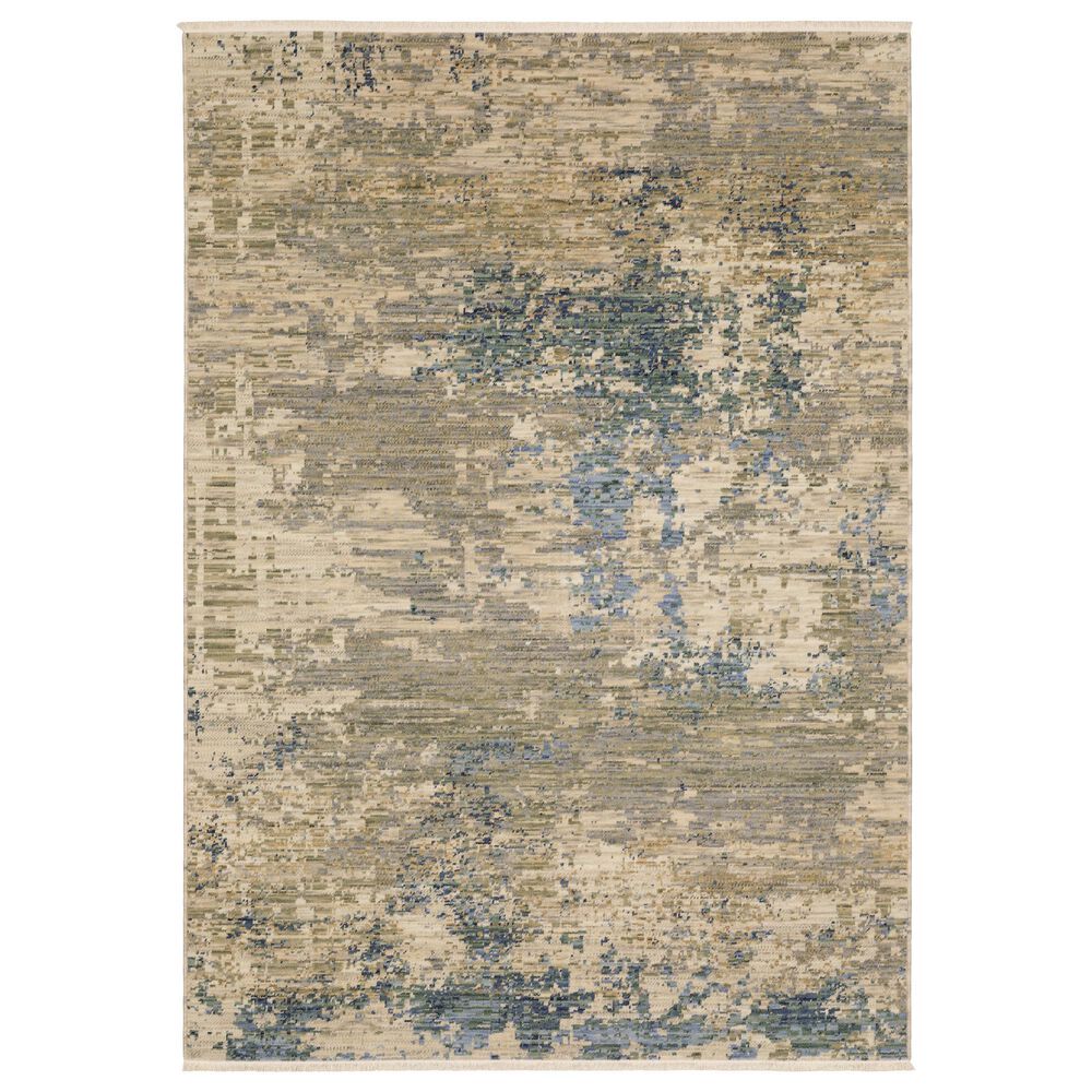 Oriental Weavers Soleri Beige and Blue 7"10" x 10"10" Area Rug, , large