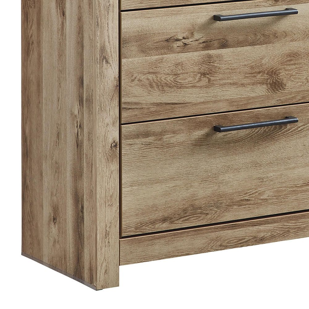 Ashley Hyanna 5-Piece King Bedroom Set in Golden Rustic, , large
