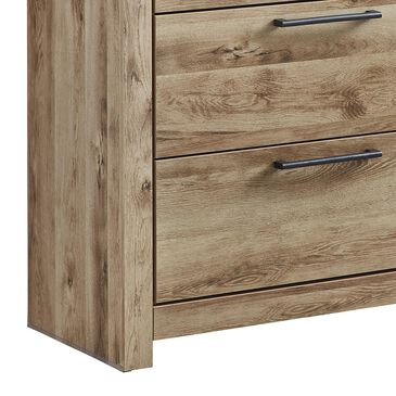 Ashley Hyanna 5-Piece King Bedroom Set in Golden Rustic, , large