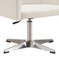 Dayton Pelo Adjustable Swivel Accent Chair in White (Set of 2), , large