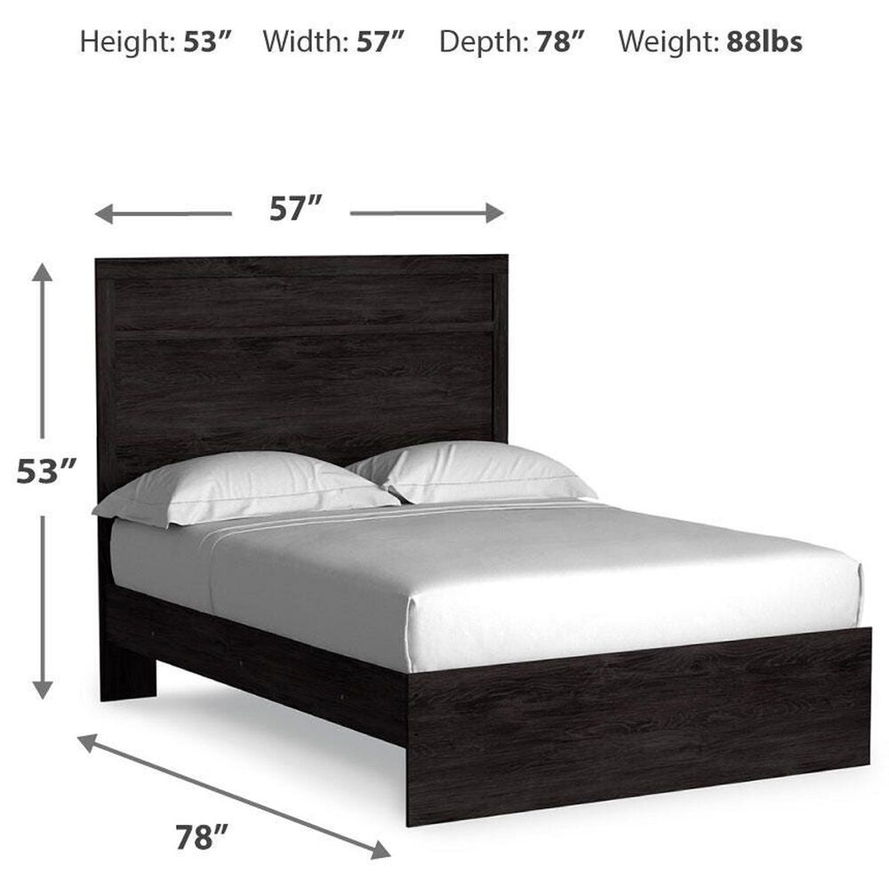 Ashley Belachime Full Panel Bed with Nightstand in Dark Charcoal, , large