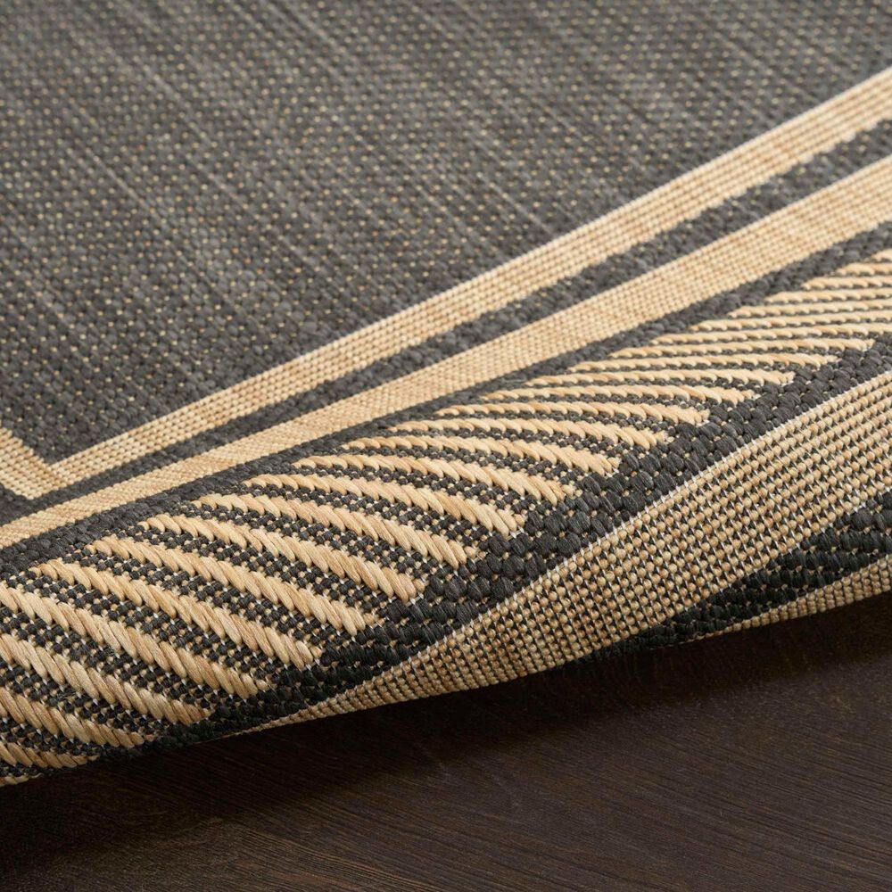 Nourison Horizon HOZ03 Charcoal 10&#39; x 14&#39; Indoor/Outdoor Area Rug, , large