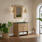 James Martin Vanities Solene 36" Single Bathroom Vanity in Seaside Oak with 3 cm Charcoal Soapstone Quartz Top and Rectangular Sink, , large