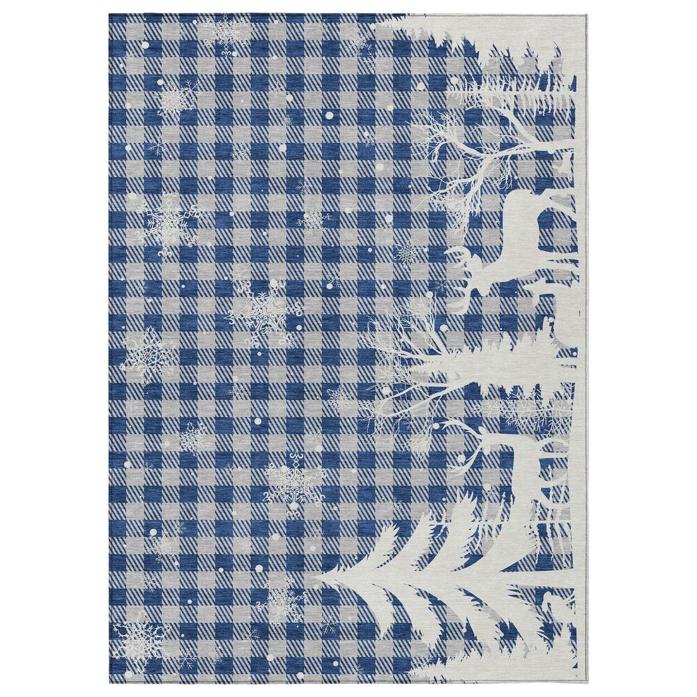 Dalyn Rug Company Wonderland WN32 5" x 7"6" Blue Indoor/Outdoor Area Rug, , large