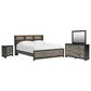 Ashley Broachmyn 4 Piece King LED Bookcase Bed Set in Black and Gray, , large