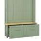 HOMLUX 6-Hook Hall Tree with 2-Drawer in Green, , large