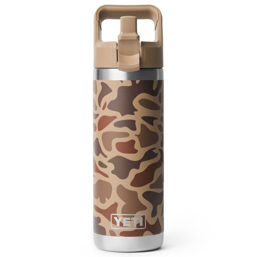 YETI Rambler 18 Oz Water Bottle with Color-Matched Straw Cap in Wetlands Camo, , large