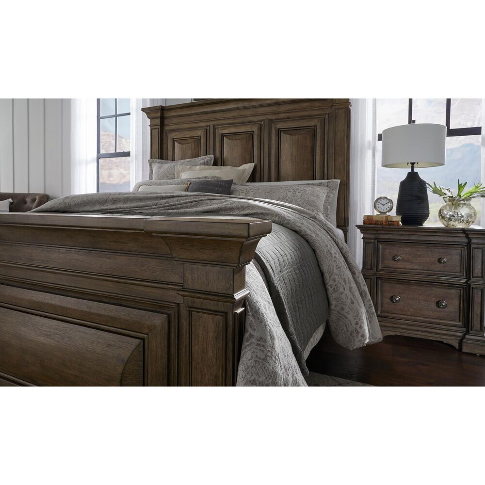 Chapel Hill Queen Bed and Two Nightstands in Brown, , large