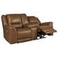 Ashley Trasimeno Power Reclining Loveseat with Console in Caramel, , large