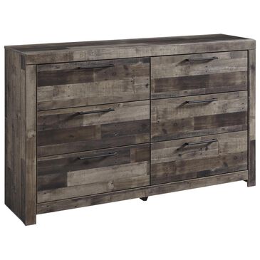 Signature Design by Ashley Derekson 6 Drawer Dresser in Walnut and Gray, , large