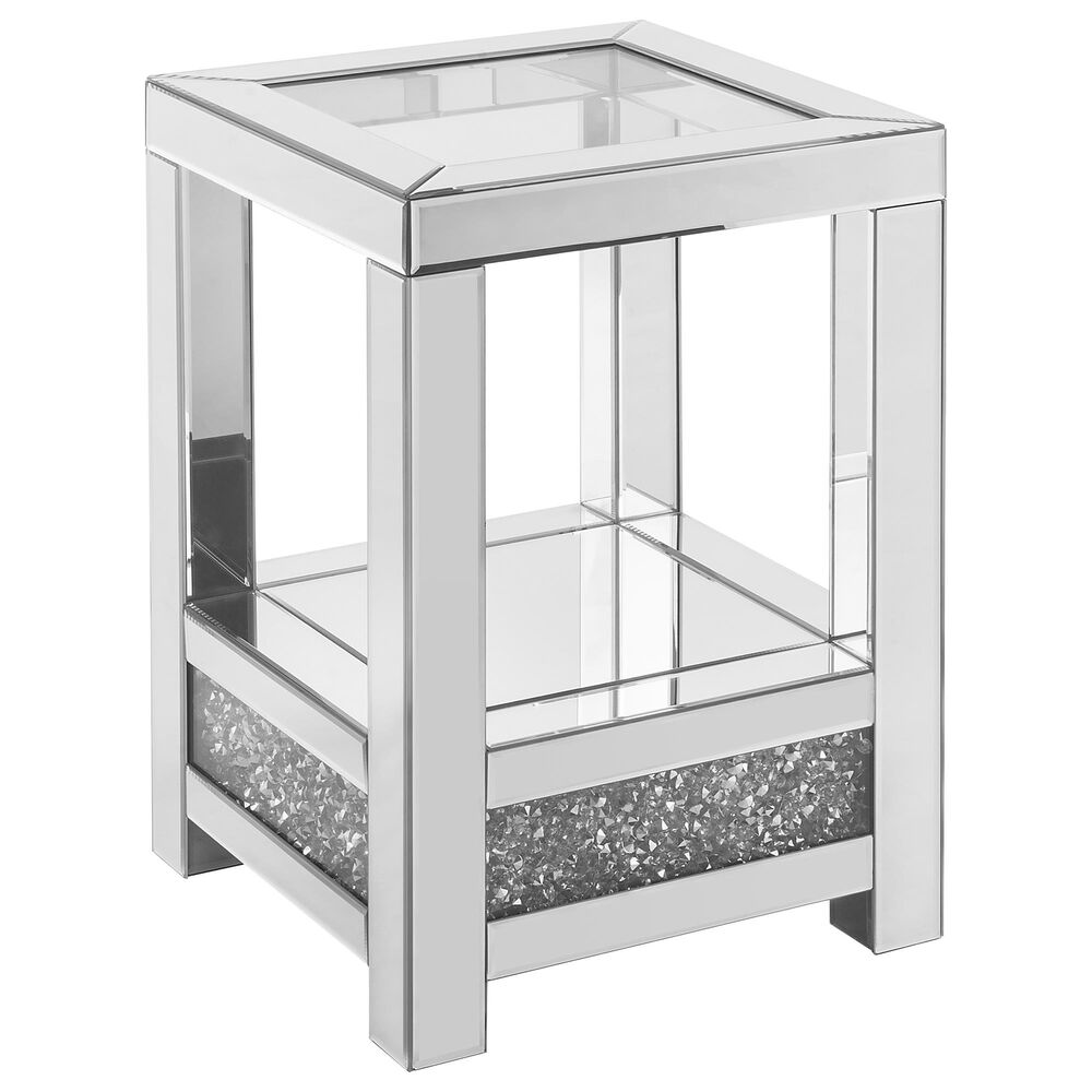 Gunnison Co. Noralie Contemporary End Table in Mirrored, , large