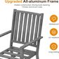 Hearth and Haven Outdoor All-Weather Aluminum Dining Chair in Gray (Set of 4), , large