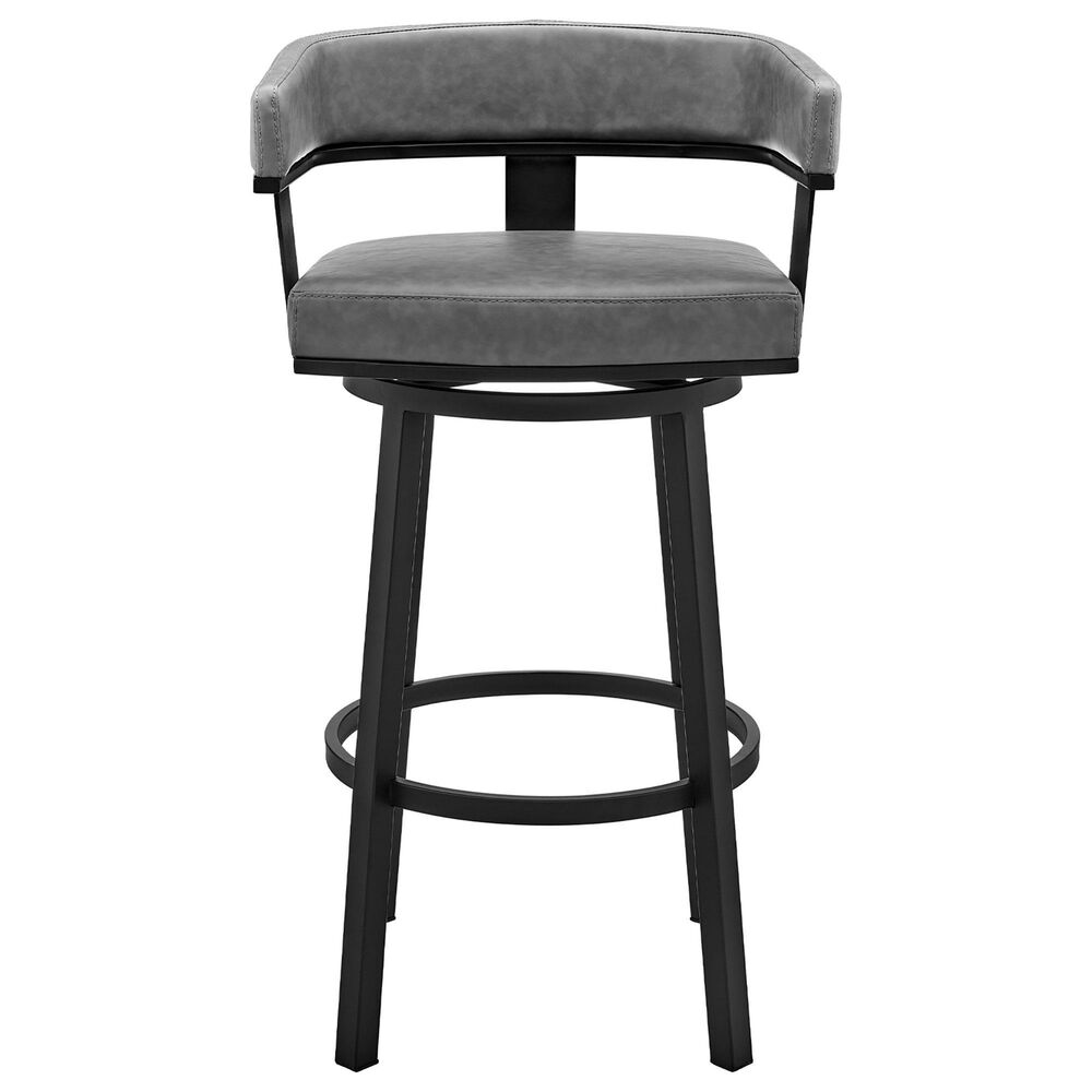 Armen Living Cohen 26&quot; Swivel Counter Stool in Gray, , large