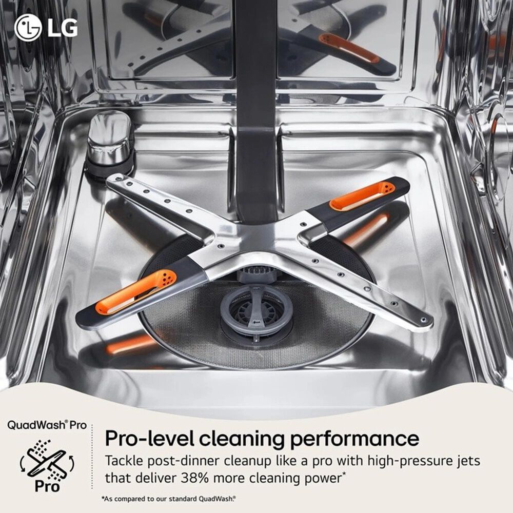 LG 24" Built-In Pocket Handle Dishwasher with 3rd Rack in PrintProof Stainless Steel, , large