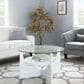Lumisource U-Shaped Coffee Table in White and Clear, , large