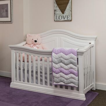 Little Dreamer Providence 4-in-1 Convertible Crib in White, , large