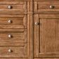 James Martin Vanities Brittany 60" Single Bathroom Vanity in Saddle Brown with 3 cm Victorian Silver Quartz Top and Rectangular Sink, , large
