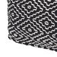 Ashley Jasett Pouf in Black and Ivory, , large