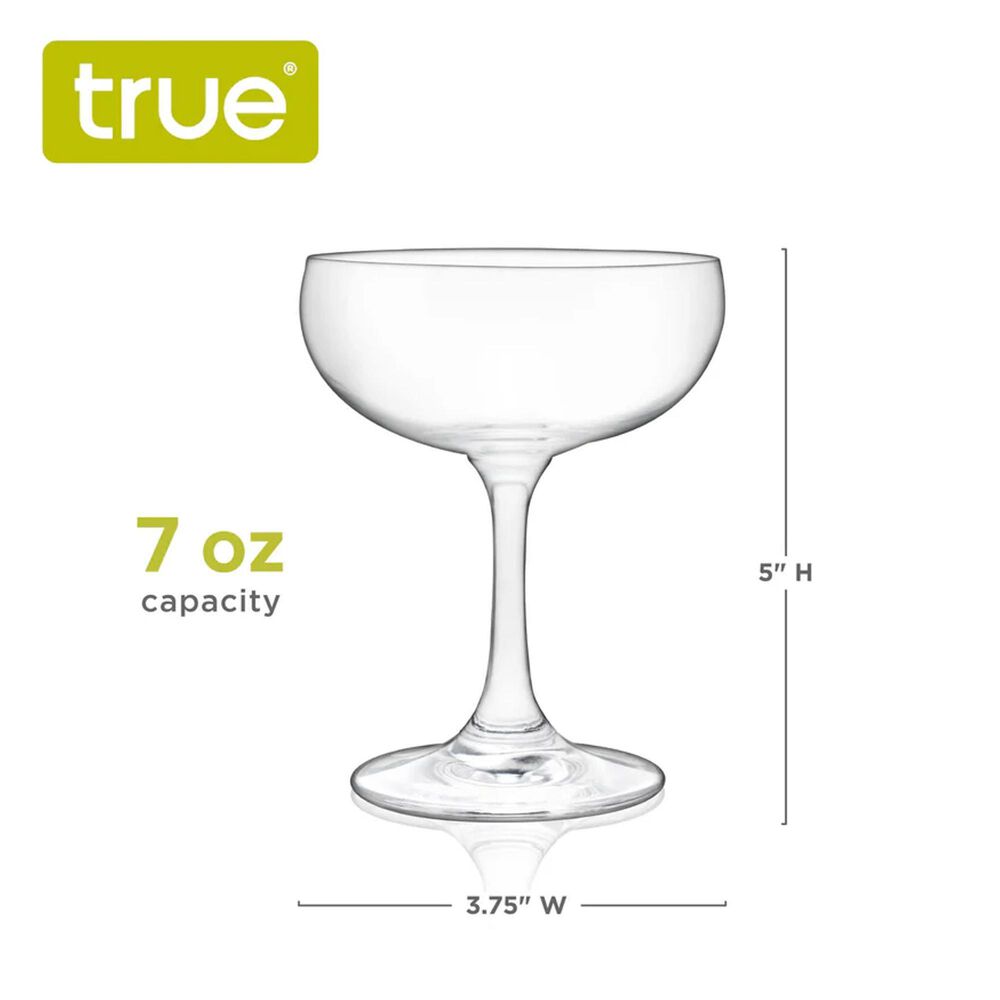 True Brands Coupe Cocktail Glasses in Clear &#40;Set of 4&#41;, , large
