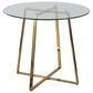 LumiSource Cosmo Round Dinette Table in Gold and Clear - Table Only, , large