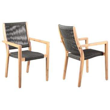 Blue River Madsen Patio Dining Chair in Charcoal/Gray/Eucalyptus (Set of 2), , large