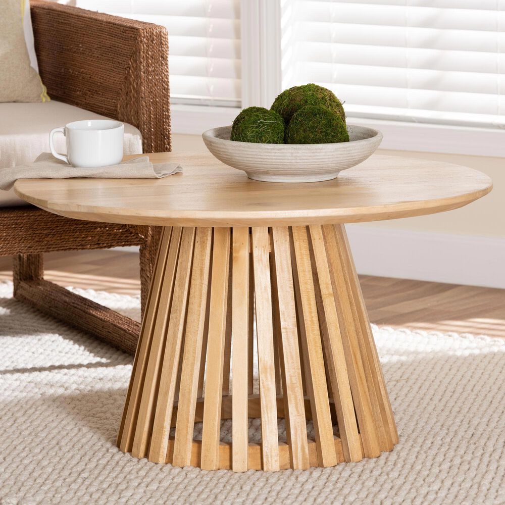 Baxton Studio Caribic Coffee Table in Natural, , large