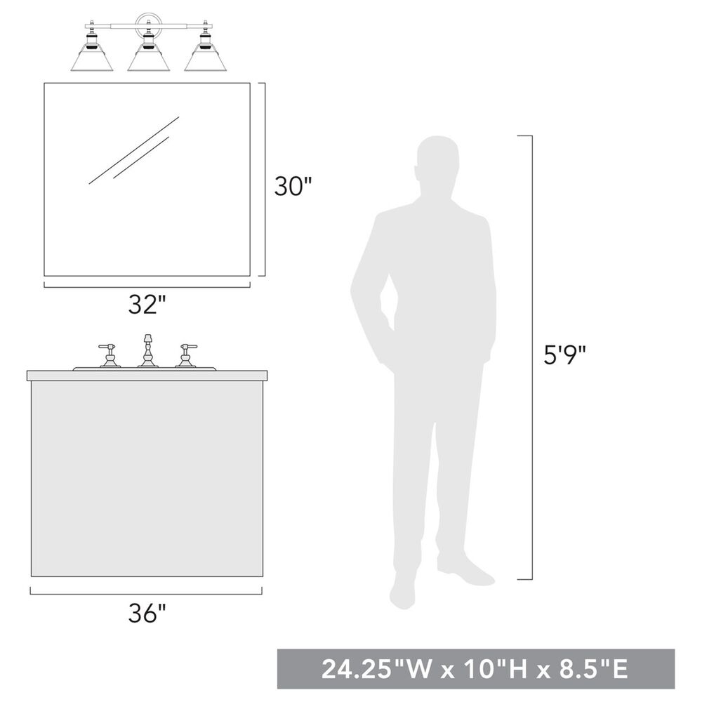 Golden Lighting Orwell 3-Light Bath Vanity, , large